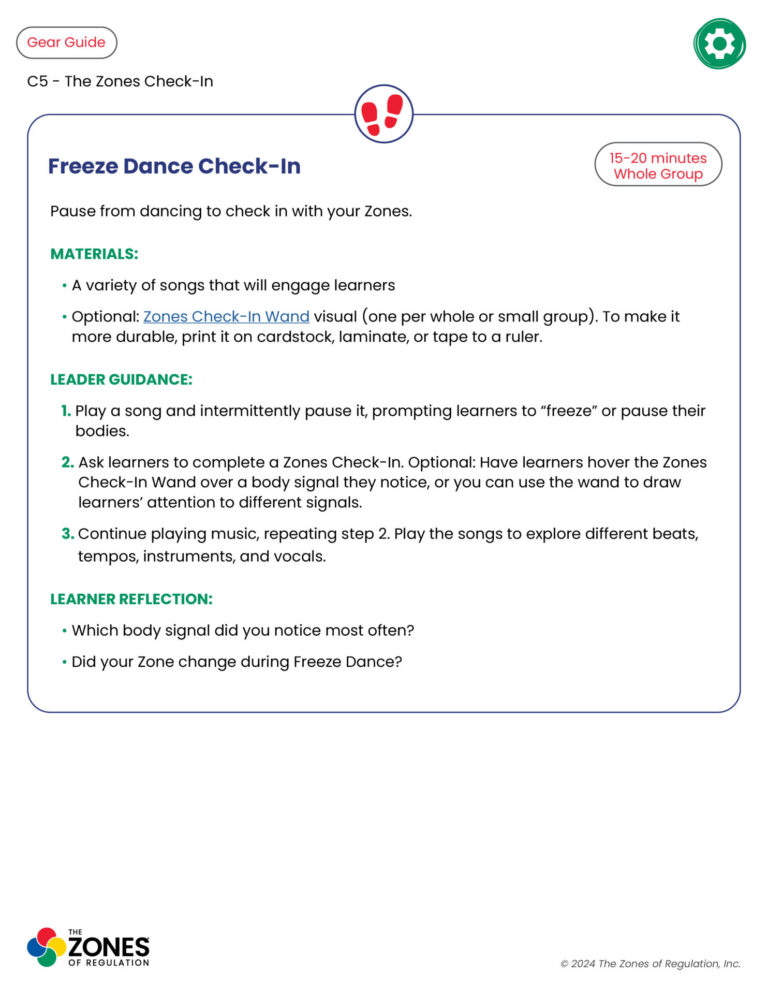 C5 GA Gear 1: Freeze Dance Checkin