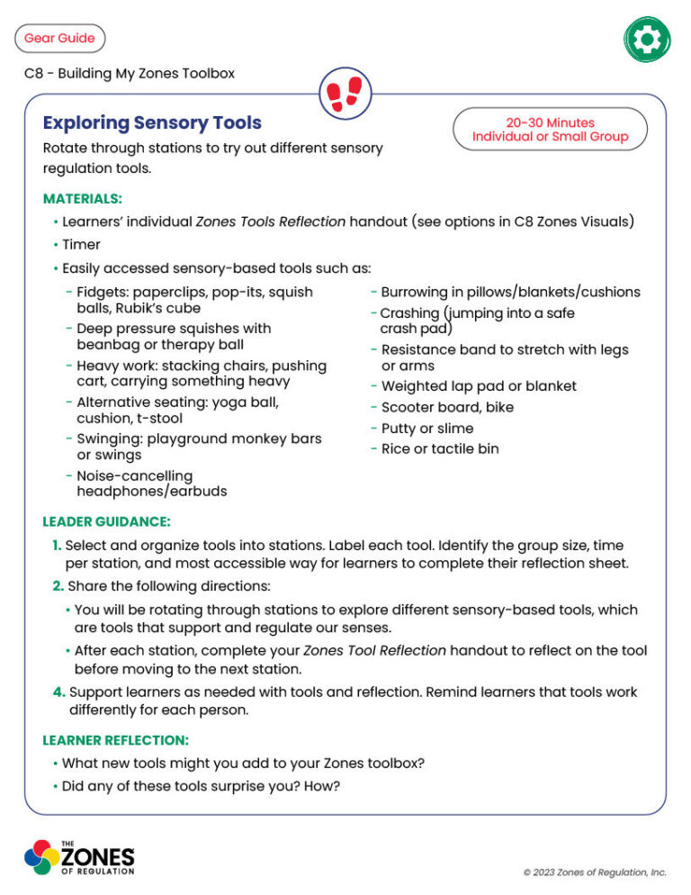 C8 Gear 1: Exploring Sensory Tools